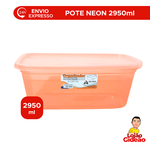 POTE ORGANIZADOR 2950ML LARANJA  NEON