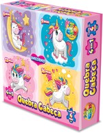 QUEBRA CABEÇA UNICORNIO 4 EM 1