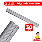 REGUA 30CM ALUMINIO ONDA