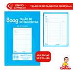 TALAO DE PEDIDO NOTA NEUTRA 2 VIAS