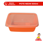 POTE ORGANIZADOR 500ML LARANJA NEON