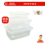 POTE PMG 3PC 500ML 1000ML 1500ML TRANSPARENTE