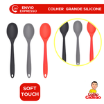 COLHER EM SILICONE PARA COZINHA ARROZ SOPAS E CALDOS