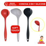 CONCHA PENEIRA EM SILICONE  CONCHA PARA SEPARAR CALDO E GRAO