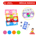 REGUA MAGICA PARA CRIANCA REGUA DE FAZER MANDALA COLORIDO