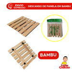 Descanso de Panela Para Mesa em Bambu