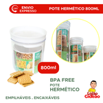 Pote Redondo Hermetico Incolor 800ml