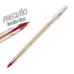 Kit com 20 Canetas Bic Cristal Cor Vermelha para Escritorio Escola Revenda