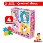 QUEBRA CABEÇA UNICORNIO 4 EM 1