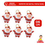 Enfeite de Árvore de Natal Papai Noel 6un