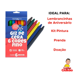 Kit Giz de Cera Fino Com 6 PacotesPara Lembrancinha Prenda Doacao