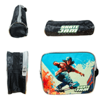 Kit Mochila Estojo e Lancheira Skate Jam