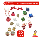 Kit Enfeite Para Arvore de Natal Sortido 20un