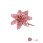 Flores Decorativas de Natal Com Glitter 04un