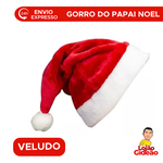 Gorro do Papai Noel em Veludo