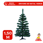 Árvore De Natal Simples Verde 150cm