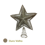 Estrela Ponta De Arvore De Natal Com Brilho Ponteira de Arvore Decoração De Natal