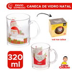 Caneca de Vidro Natalina 320ml