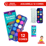 AQUARELA 12 CORES C PINCEL ONDA