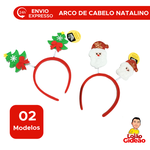 Arco de Cabelo Natalino com Molas