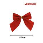 Laço de Veludo Vermelho Pequeno 12 un