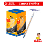 CANETA BIC CRISTAL AZUL PONTA FINA