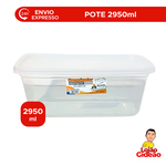 POTE ORGANIZADOR 2950ML TRANSPARENTE