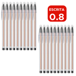 Kit Com 20 Canetas Bic Cristal Cor Preta Para Escritorio Escola Revenda