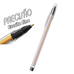 Kit Com 20 Canetas Bic Cristal Cor Preta Para Escritorio Escola Revenda