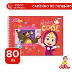 Caderno de Desenho Cartografia 80Fls Masha e o Urso