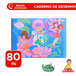 Caderno de Desenho Cartografia 80Fls Disney Fadas