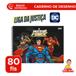 Caderno de Desenho Cartografia 80Fls DC Liga da Justiça