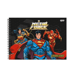 Caderno de Desenho Cartografia 80Fls DC Liga da Justiça