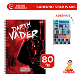 Caderno Universitário 01 Matéria 80Fls Star Wars