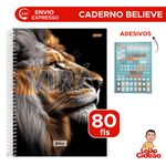 Caderno Universitário 01 Matéria 80Fls Believe