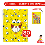 Caderno Universitário 01 Matéria 80Fls Bob Esponja