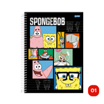 Caderno Universitário 01 Matéria 80Fls Bob Esponja