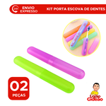 Kit Porta Escovas de Dentes de Plástico 02 peças