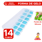 Forma Para Gelo de Plástico e Silicone com Tampa