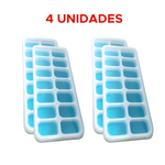 Forma Para Gelo de Plástico e Silicone com Tampa
