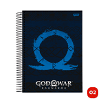 Caderno Universitário 10 Matérias God Of War 160 Fls