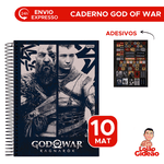 Caderno Universitário 10 Matérias God Of War 160 Fls