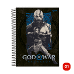 Caderno Universitário 10 Matérias God Of War 160 Fls