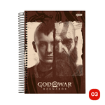 Caderno Universitário 10 Matérias God Of War 160 Fls