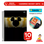 Caderno Universitário 10 Matérias Mickey Arts IA 160 Fls