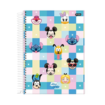 Caderno Universitário 10 Matérias Disney Emoji 160 Fls