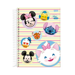 Caderno Universitário 10 Matérias Disney Emoji 160 Fls