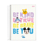 Caderno Universitário 10 Matérias Disney Emoji 160 Fls
