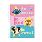 Caderno Universitário 10 Matérias Disney Emoji 160 Fls