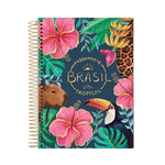 Caderno Universitário 10 Matérias Brasil Tropical 160 Fls